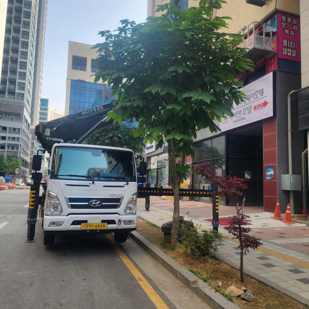 안양 만안구 간판 LED 스카이차 작업