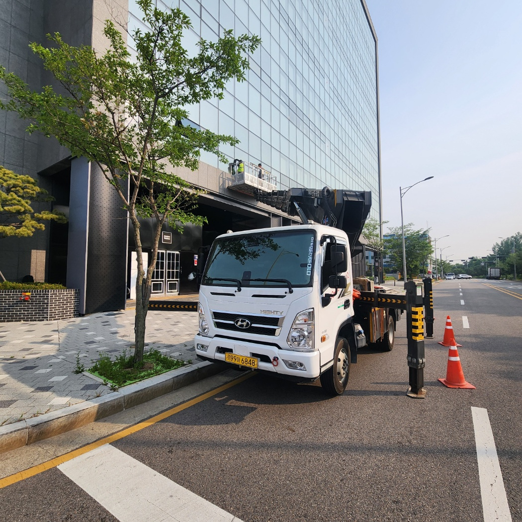 안양 호현동 CCTV 설치 스카이차 작업