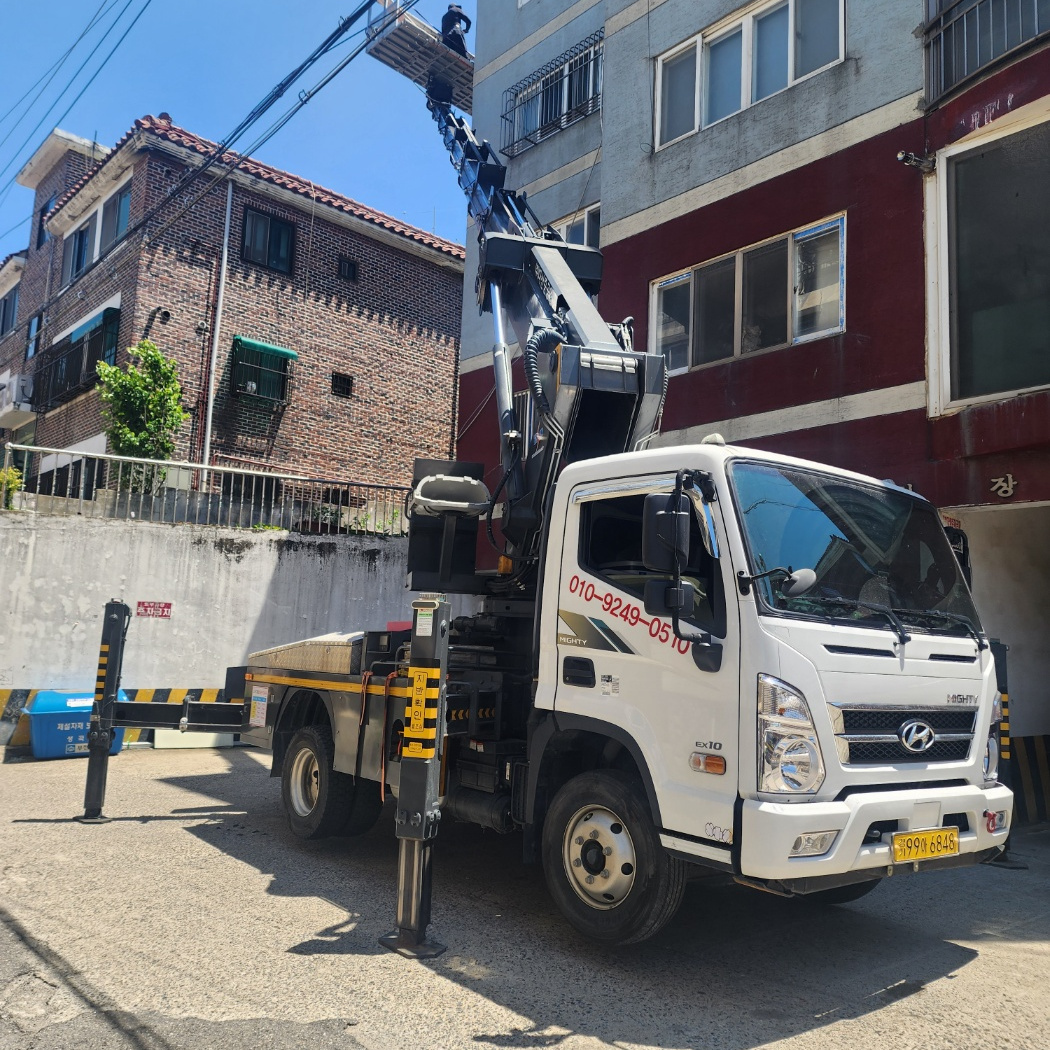 안양 안양동 간판 LED 스카이차 작업